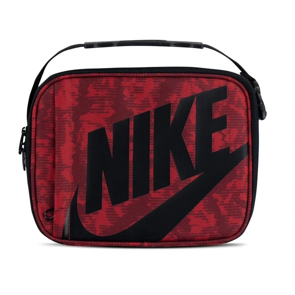 Nike Futura Fuel Pack Hard Shell Gym Red/Black Camo Lunch Box 9A2744-H24 New